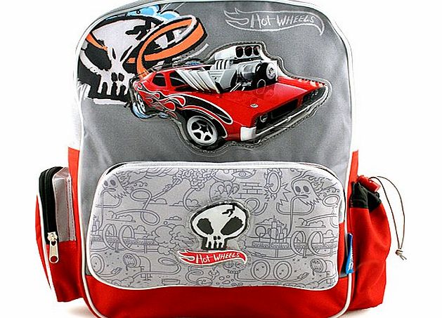 Hot Wheels Deluxe School Bag [Red]